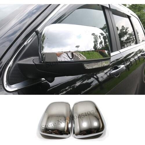 For Dodge durango 2017 2018 2019 ABS Chrome Car Side Door Rear View Mirror Cover Trim Cover Sticker Car Styling Accessories 2pcs