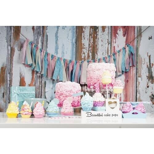 Photo background backdrop wooden floor ice cream cake 1st birthday backdrop studio photography background children backdrops