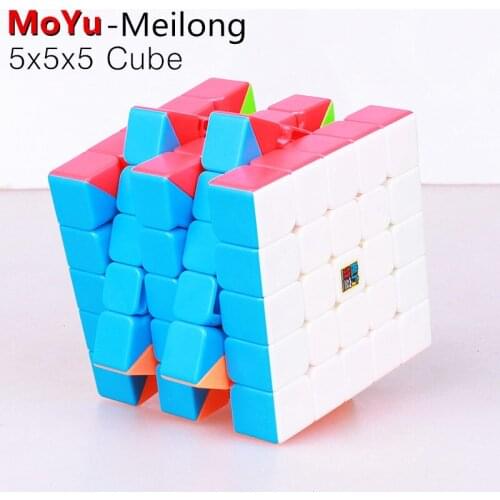 MoYu cubing classroom meilong 5x5x5 magic speed moyu cube stickerless professional Puzzle Cubes educational toys for children