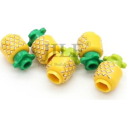 Moc Building Blocks Plant Figure Head Pineapple Pattern 33291 3626 cpb1018 Enlighten Bricks DIY Compatible with Assembles Parts