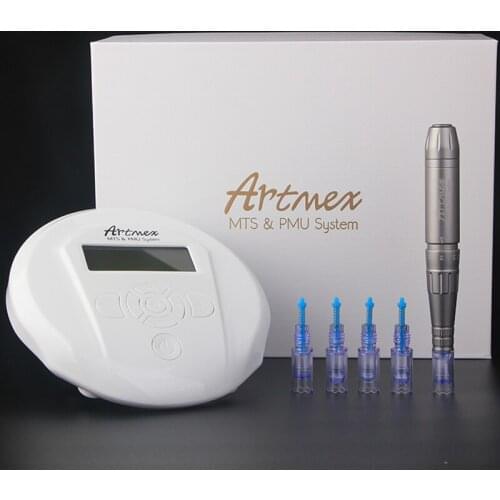 Permanent Makeup Tattoo Machine Artmex V6 Eye Brow Lip Rotary Pen MTS PMU System Digital Control Panel Micropigmentation Device