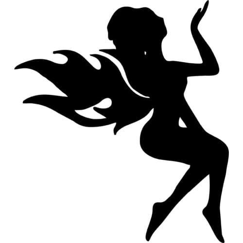 MIGNATIS - Angel Girl Blowing Inside Each Hands Label Sticker Paste Mural Art Decal For Car Window Loptop Decoration Vinyl sticke