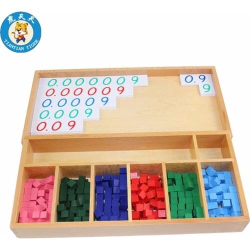 Montessori Mathematics Learning Education Teaching Material For Children Decimal Fraction Exercise