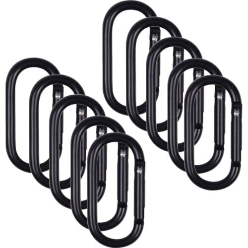 Pack of 10pcs High Strength Carabiner Snap Clip Hook Keychain Outdoor Camping Mini Lock Hooks Spring Snap Link Key Chain