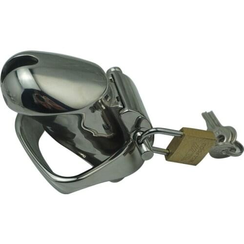 New BDSM small size Stainless steel male chastity cage device penis lock bondage ring metal CB6000S restraint sex toy for men