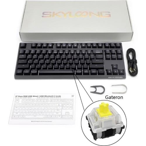 SK87 87Keys Wired Keys Gateron Optical Switch RGB Backlight Programmable Mechanical Gaming Keyboard Gateron Optical SK87