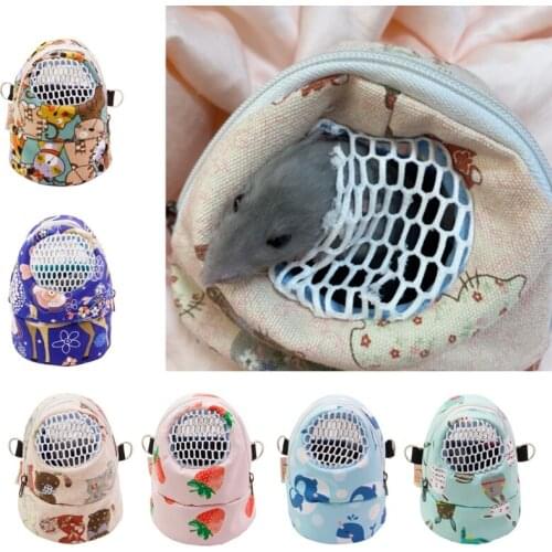 Hamster Carrier Bag Breathable Outgoing Bag Small Pets Hedgehog Portable Home Travel Pet Supplies Hiking Sightseeing