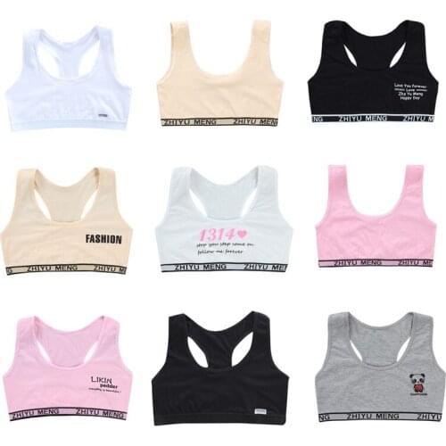 Teen Sports Bra Kids Top Camisole Underwear Young Puberty Training Lingerie for Teenage Girls Clothes 8-16Y