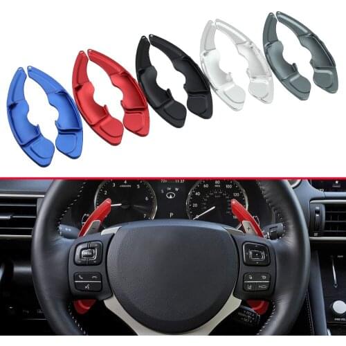 Steering Wheel Gear Shift For Lexus NX IS RC Gearshift Paddle Extension Aluminum Interior Trim Accessories Black Red