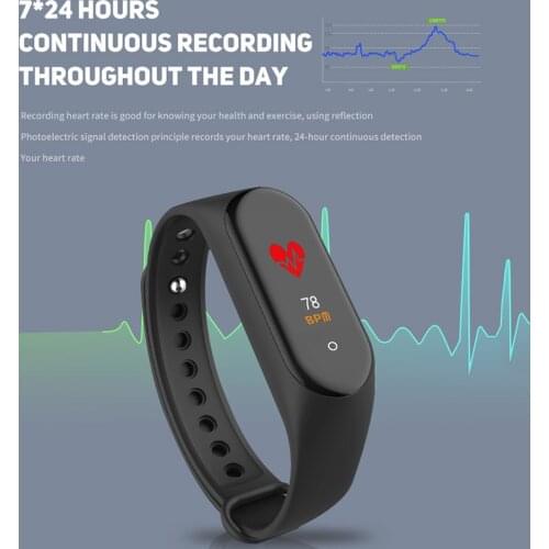 New Men Women Smart Bracelet Blood Pressure Heart Rate Sports Sleep Monitoring Watch DOM668