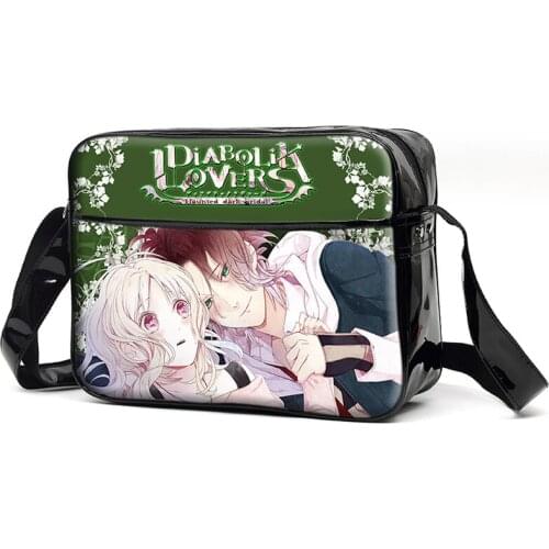 DIABOLIK LOVERS Cosplay PU Crossbody Messenger Cartoon Unisex Student School Shoulder Bags Fashion Casual Teenager Outdoor Gifts