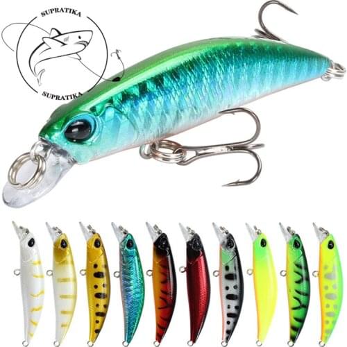 10pcs/set Depth Dive 0.5-1.5M Artificial Sink ABS Plastic Hard Bait Bionic Bait 6.5cm/4g With Hook Sea Fishing Lures Sea