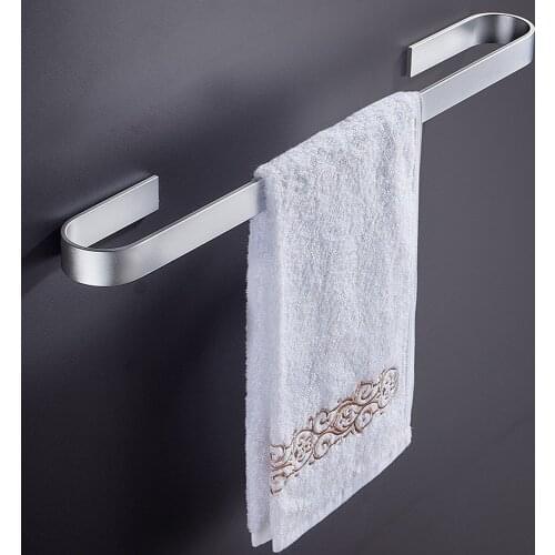 Hole-Free Towel Rack Towel Bar Bathroom Storage Rack Towel Hanging Rod