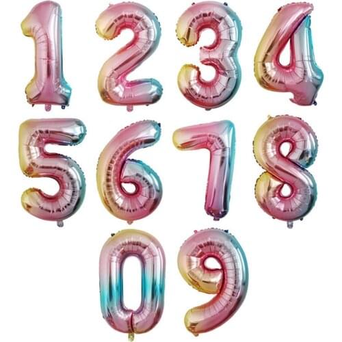 YADA Fashion Number Shape Balloons Birthday Part Balloon Party Celebration Decorations Kids Adult Cartoons DIY Balloons BN200009