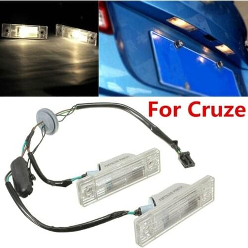 Rear Back license plate light with Trunk switch button For Chevrolet Cruze