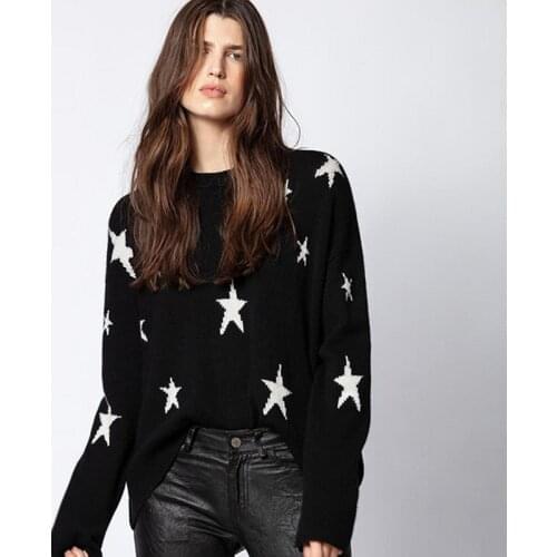 100% Cashmere Geometric Shapes Sweater Women Exquisite Simple Design Cross O Neck Long Sleeves Ladies Casual Pullovers