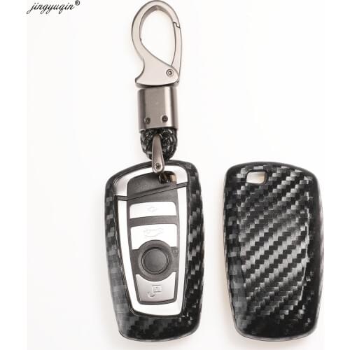 10Pcs Car Key Case for BMW 520 525 f30 f10 F18 118i 320i 1 3 5 7 Series X3 X4 M3 M4 M5 Soft Carbon Fiber Silicone Fob Cover