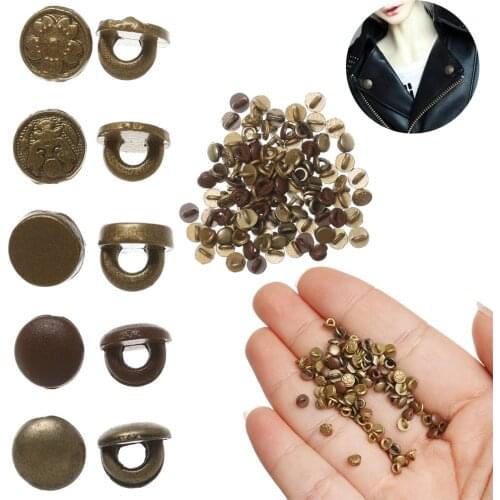 20PCS 4mm Mini Metal Printed Buckle Pattern Decoration Buttons for 1/6 Doll DIY Doll Clothing Sewing Accessories Cute Girl Gift