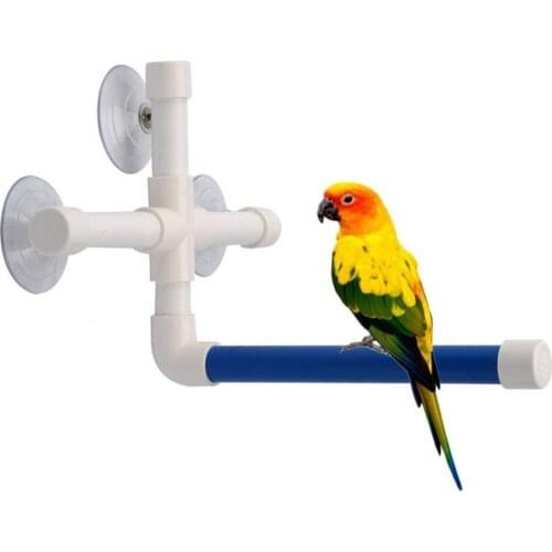 40%HOTBird Parrot Suction Cup Shower Perch Standing Bar Rod Bathing Toy Pet Supplies