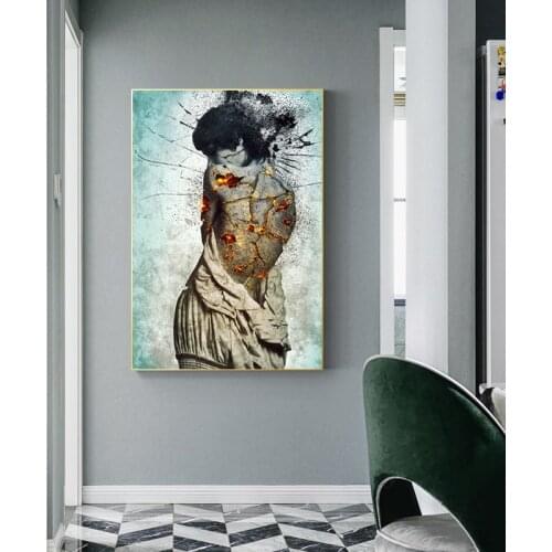 Abstract Girls Graffiti Canvas Paintings Wall Art Prints Poster Living Room Decor Decorative Paintings On The Wall Home Decor