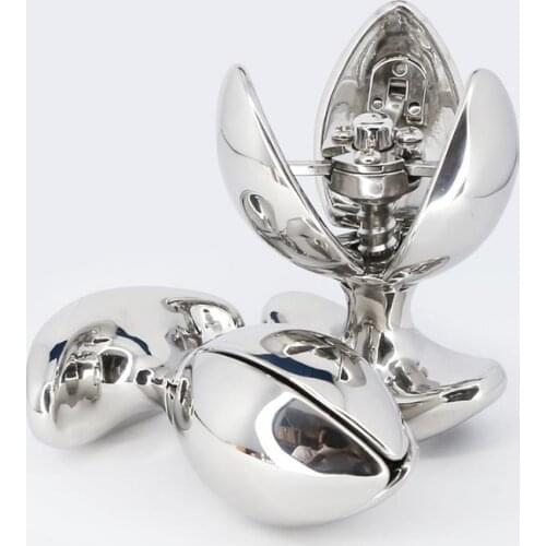 Stainless Steel Anal Lock Openable Anal Plug Dilator Heavy Anus Beads Lock Butt Plug Sex Toys For Men Woman Gay