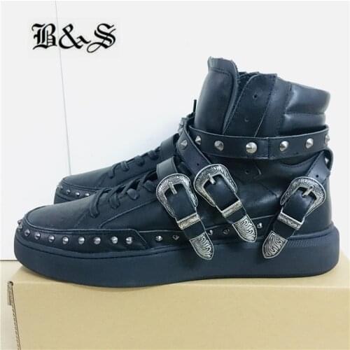 Black Street Men's Motorcycle Boots