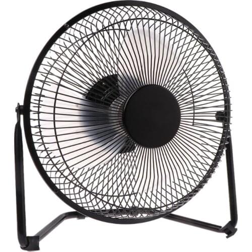 LILENG 6" 8" 10" Large Black All Metal Electric Rotating USB Powered 18650 Battery Powered Desktop Fan