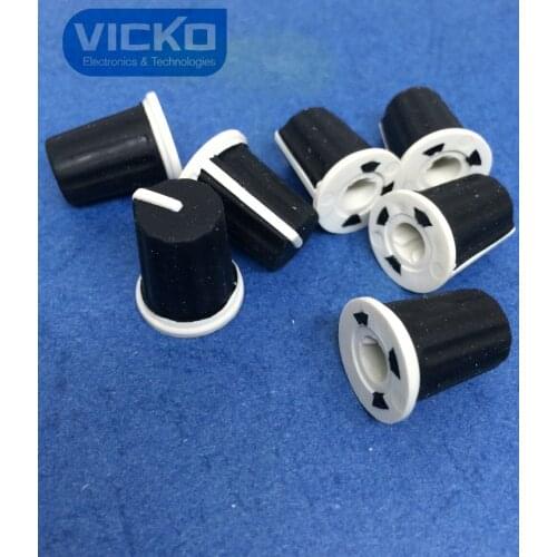 Black rubber knob cap diameter 16*19 16*19mm 16x19mm 16MMX19MM half shaft with indicator: 90 degrees For Pioneer 800 DJM-800
