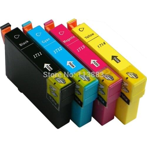 4pcs T1711 -T1714 4color ink cartridge For EPSON XP33/XP103/XP203/XP207/XP303/XP306/XP403/XP406/XP313/XP413 printers