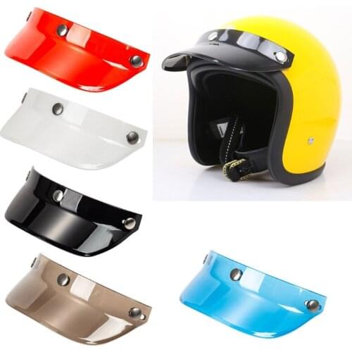 3/4 Motorcycle Helmet Visor Shield 3-Snap Design Open Face Helmet Visor Gift for Motorcycle Enthusiasts