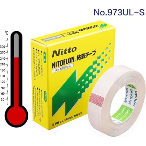 Fluoroplastic Saturated Glass Cloth Tape NITOFLON 973UL-S 0.13mm Thickness 10m Length 13/19/25/38/50/100/150/200/300mm