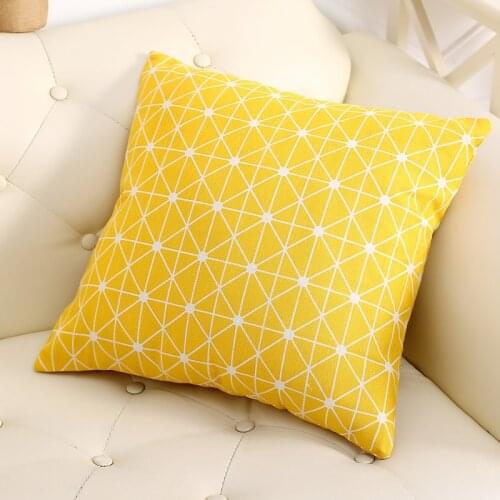 45*45 Nordic Linen Pillowcase Geometric Pattern Decorative Cushion Cover Throw Pillow Sofa Bedroom Office Sofa Pillowcover 40759