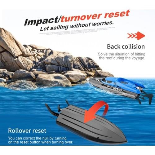 New 2.4GHz RC Boat double seal waterproof automatic overturning Travel time 20 minutes 30Km/h high-speed remote control boat