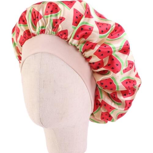 Sleeping Caps Cute Bonnet Night Sleep for Children Kids Satin Wide-brimmed Elastic Turban Chemo Hat Girl boy Hair Care
