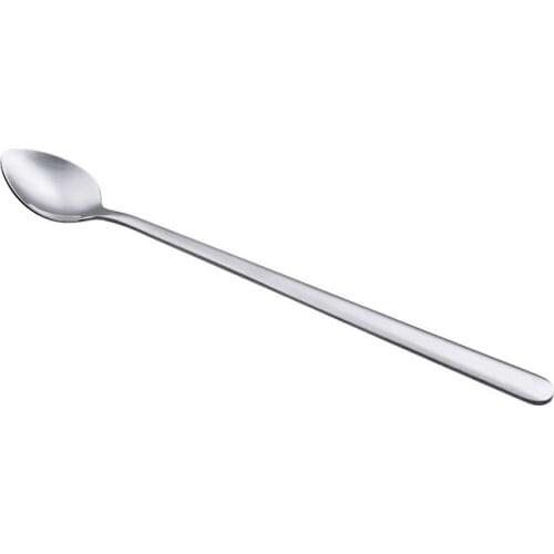 Set of 12)Stainless Steel Mixing Spoon Lengthened Ice Spoon Tip Thickened Ice Tip Spoon Bar Spoon