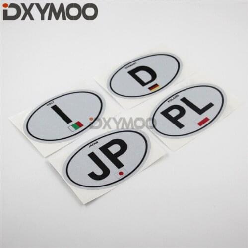 Car Sticker National Flag Made In Italy Germany Poland Japan Motorcycle Bike Car Styling Bumper 3M Waterproof