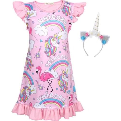 Unicorn Baby Girl Princess party Costume unicorn dresses sleeveless dress+sock Infant Children lol Clothes Kid Clothing