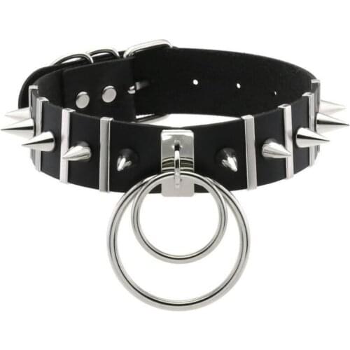 New Punk Choker metal Spike Rivet Collar For women Girl Metal Necklace punk Neck Strap Goth Chocker Gothic Aesthetic Accessories