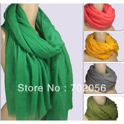 New fashion Solid Scarf Sarongs Hijabs Bandanas wrap shawl poncho 180*80cm mixed color 12pcs/lot #3368