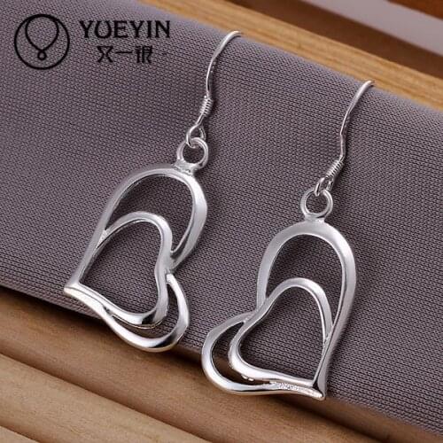 Wholesale silver plated Dangle earrings for women wedding jewelry Long Earrings anting-anting Anniversary for day wear