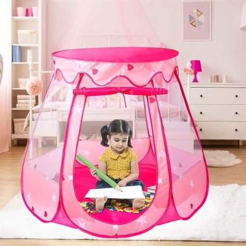Creative Kids House Ball Pit Pool Toys Tent Portable Childrens Teepee Tents Baby Girls Toy Fairy House Princess Play Tent