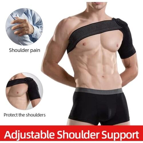 Adjustable Shoulder Bandage Belt Breathable Protector Compression Support for Tennis Sports Basketball Reduce Arm Sprain