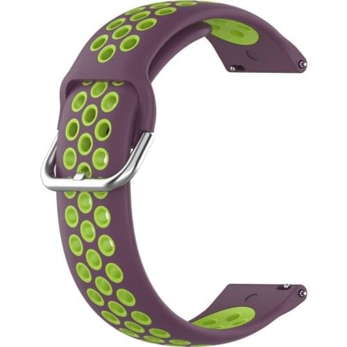 20mm Dual Color Silicone Strap Fashion Breathable Sport Replacement Watch Bands For Galaxy watch/Galaxy watch active2 /Gear