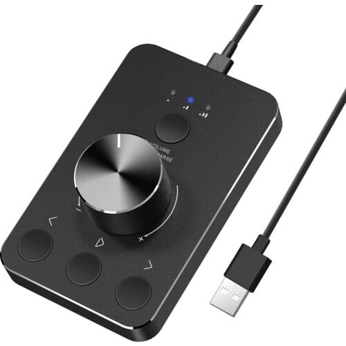 Multimedia Controller Knob with One-Click Mute Function and 3 Volume Control Modes Audio Adjust for Win XP/7/8/10/MAC