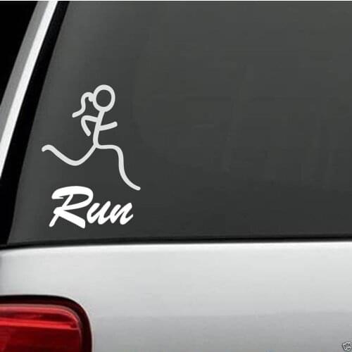 Run Girl Running 10K 5K 13.1 26.2 window DECAL STICKER Laptop Art 15cm