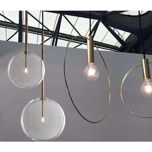 Modern geometric art Pendant Lights Nordic line Hanging Lamp Loft Industrial Home Decor Kitchen Light Fixture Luminaire