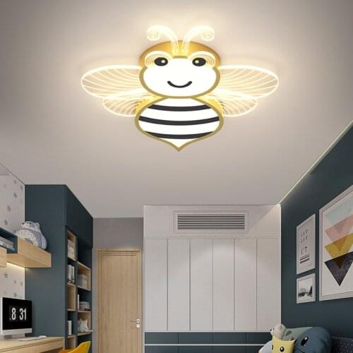 Modern Led Ceiling Lights for Kids Children Room bedroom study Blue/Pink/gold Cartoons Surface Mounted Ceiling lamp fixtures