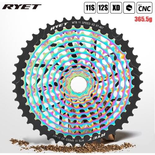 ULT 11 Speed 9-46T Rainbow Cassette 11v MTB XD Core Ultralight 370g Steel Durable Ultimate11s Sprocket 9-46 k7 11v 511% Range