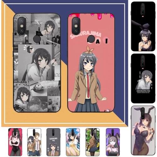 TOPLBPCS Sakurajima Mai Anime Phone Case for Redmi Note 8 7 9 4 6 pro max T X 5A 3 10 lite pro