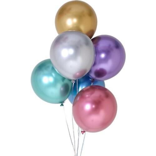 10pcs 12 inch thick golden balloons silver latex balloons birthday party decoration holiday party wedding decoration balloons